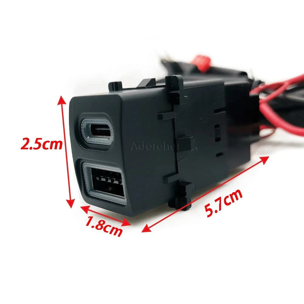 USB-C USB-A Dashboard Switch Charger for Subaru Legacy (2014–2025)