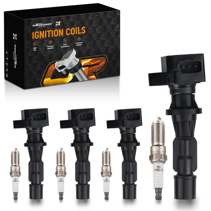 Set of 4 Ignition Coils + Spark Plugs for Mazda 3 6 CX-7 (2004–2013) UF540