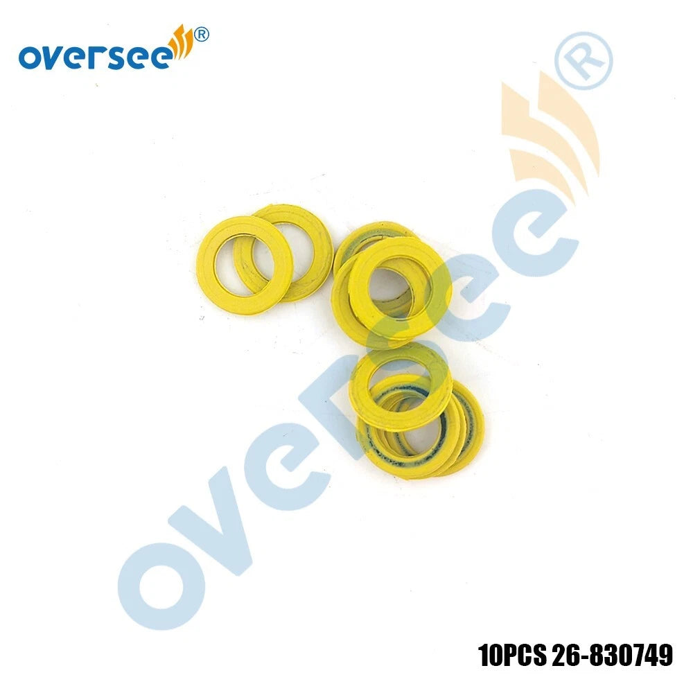 10PCS Lower Unit Gear Case Seal Gaskets for Mercury Outboard (26-830749, 830749)