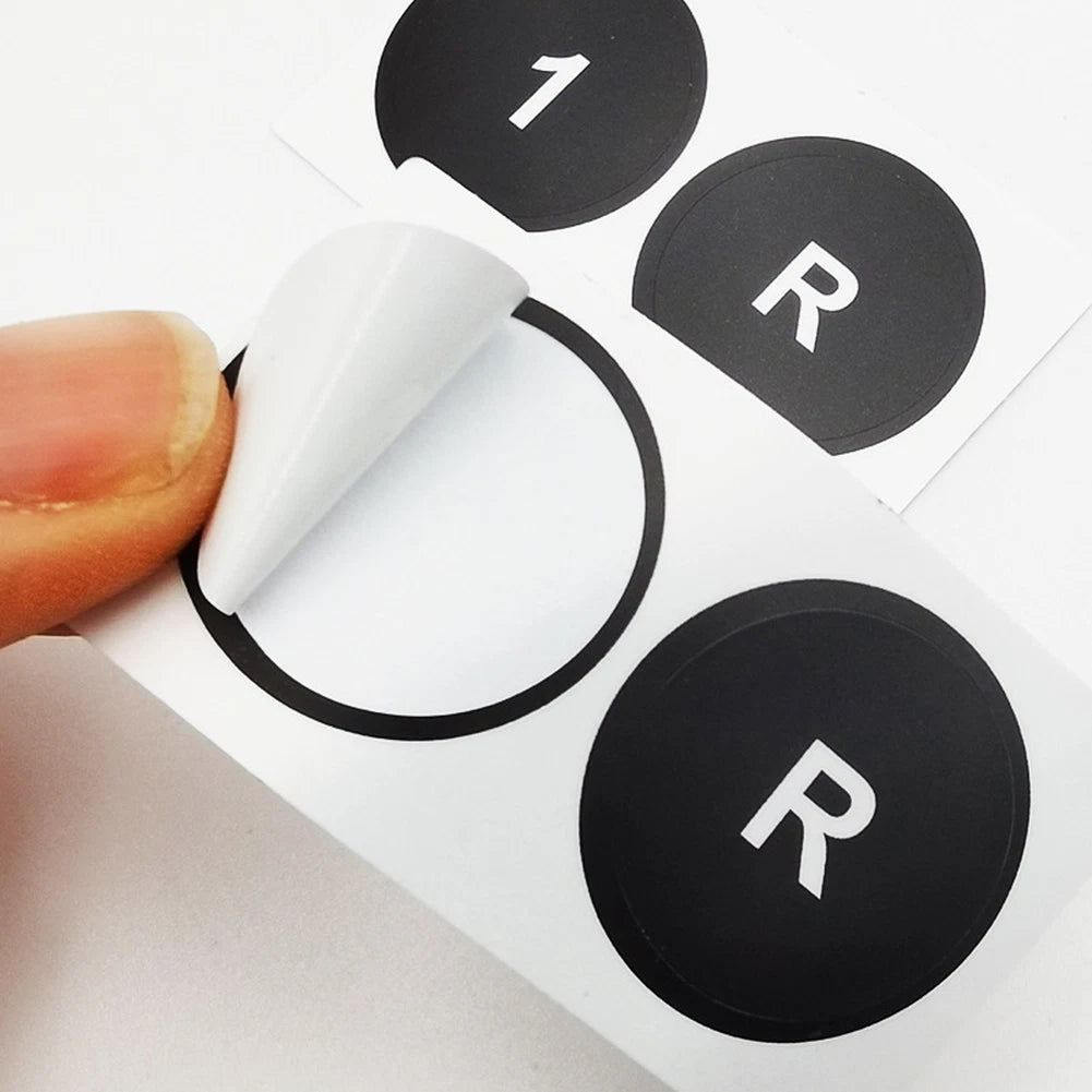 Black Button Decal with White Characters for Maserati For Gran for turismo Shift