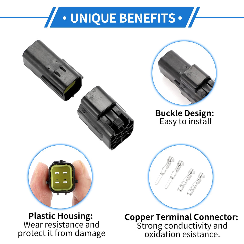 Oxygen Sensor Connector Plug 4 Pin for Mazda Nissan (1 Set 2006–2020)