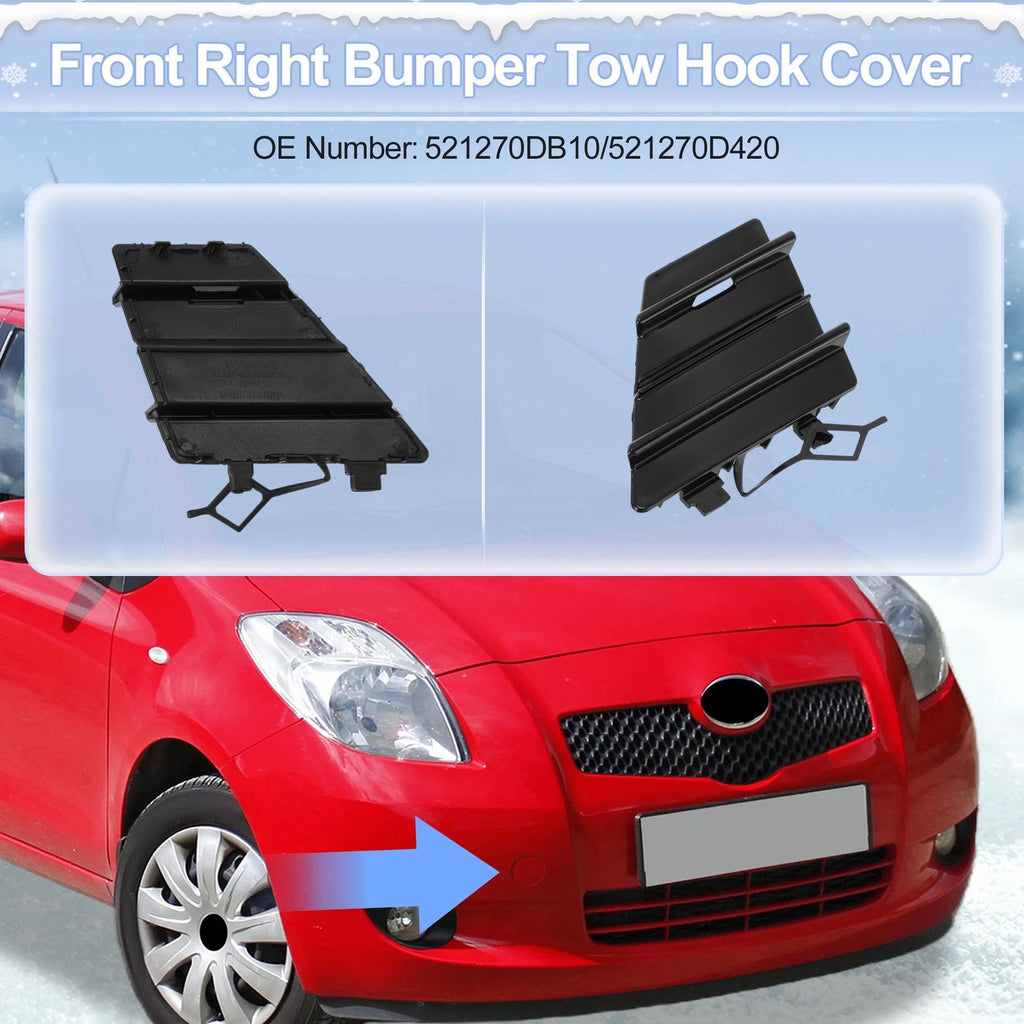Tow Hook Cover Cap Right Front Replacement for Toyota Prius Prime (2017-2021)