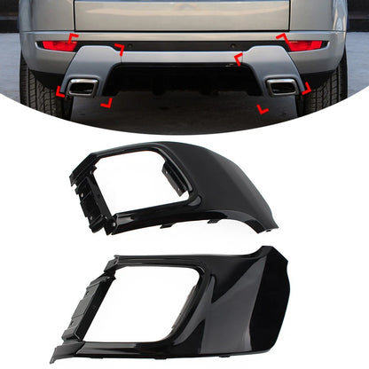 Pair Rear Bumper Tail Exhaust Pipe Trim for Land Rover Range Rover Evoque