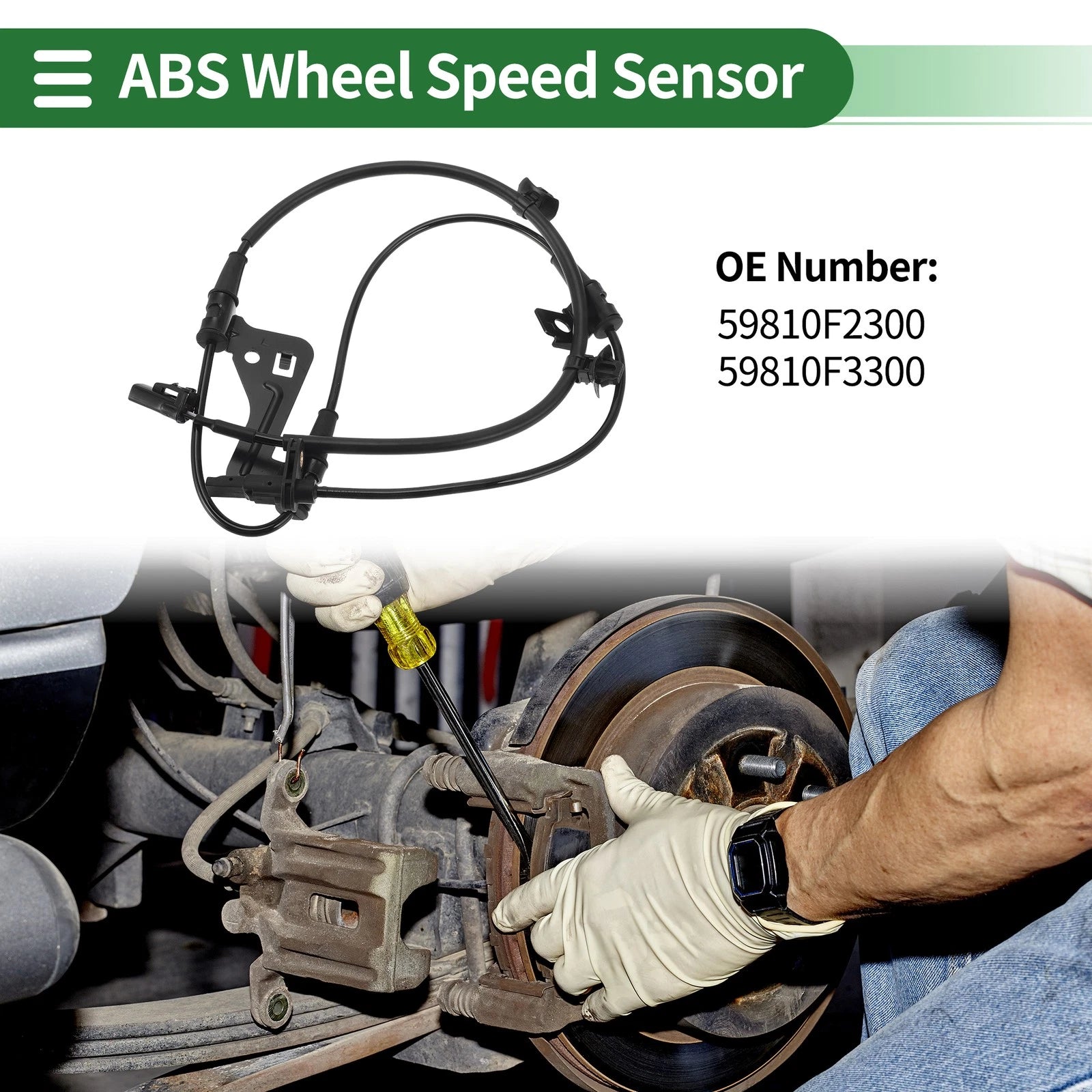 ABS Wheel Speed Sensor Left Front Replacement for Hyundai Elantra GT (2012–2020)