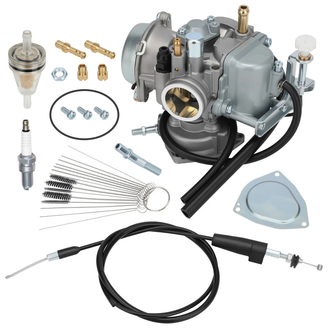 Carburetor, Throttle Cable & Fuel Filter for Suzuki Ozark 250 (2002–2007)