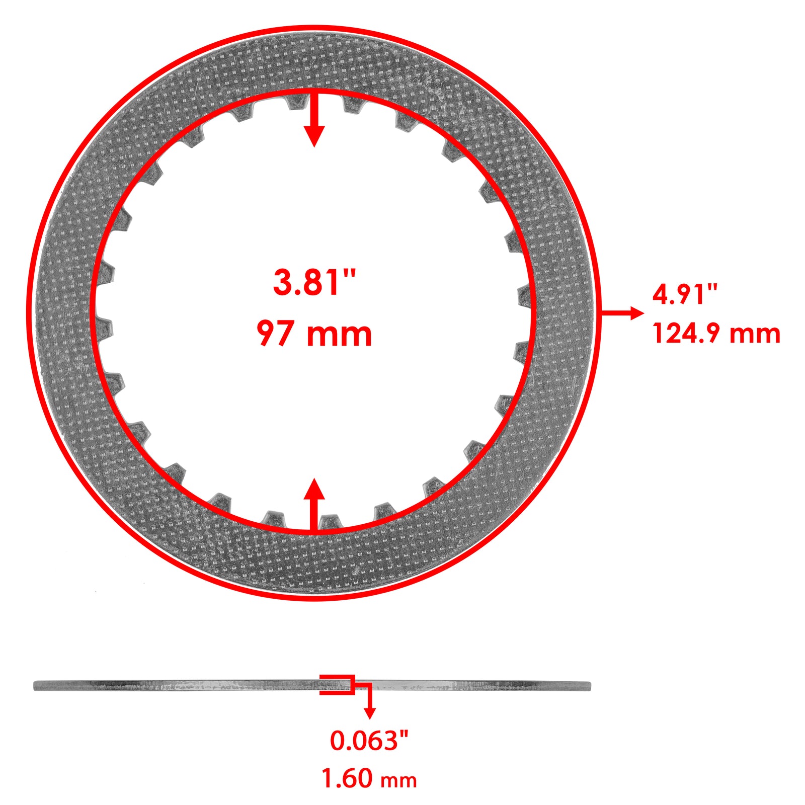 Clutch Outer Basket and Plates Kit for Honda Foreman 500 TRX500FE (2005–2011)