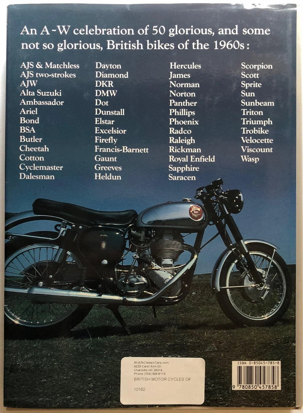 British Motor Cycles Book by Roy Bacon (1960–1969)