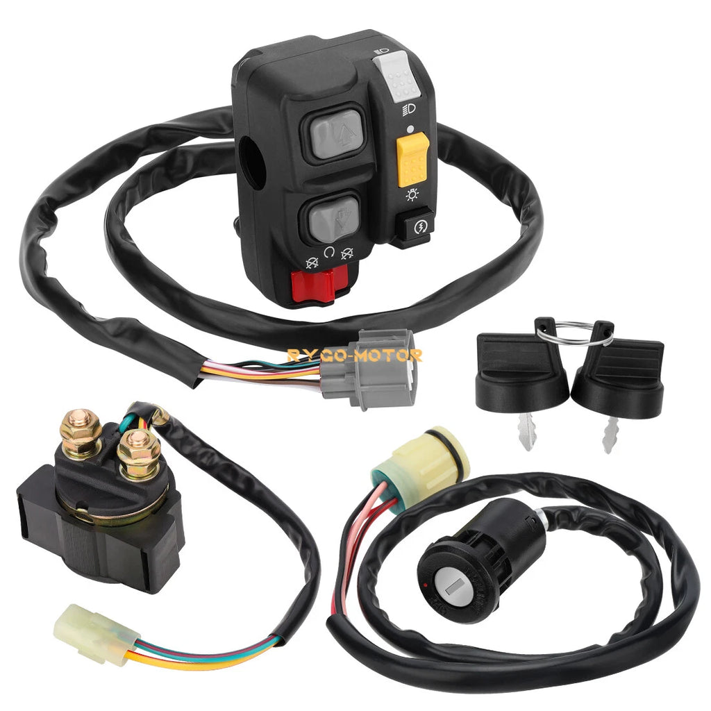 Handlebar Key Starter Relay Switch Kit for Honda TRX350TE/FE Rancher ES (2000–2005)