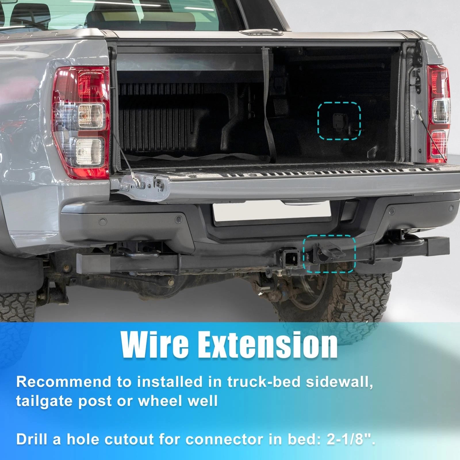 7 Pin Trailer Wiring Harness Extension Vehicle Side for Ram 1500 2500 (2013–2025)