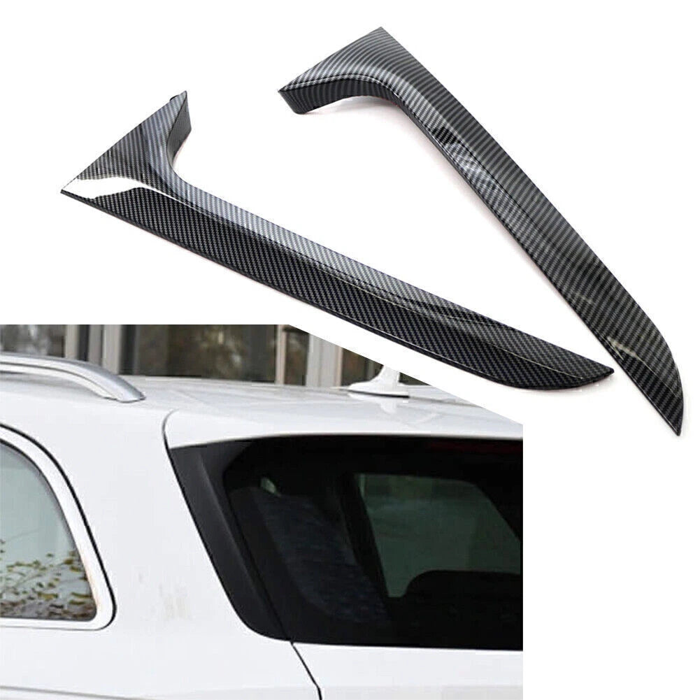 2X Rear Window Side Spoiler Canard Splitter Trims for Audi A6 C7 Avant (2012–2018)