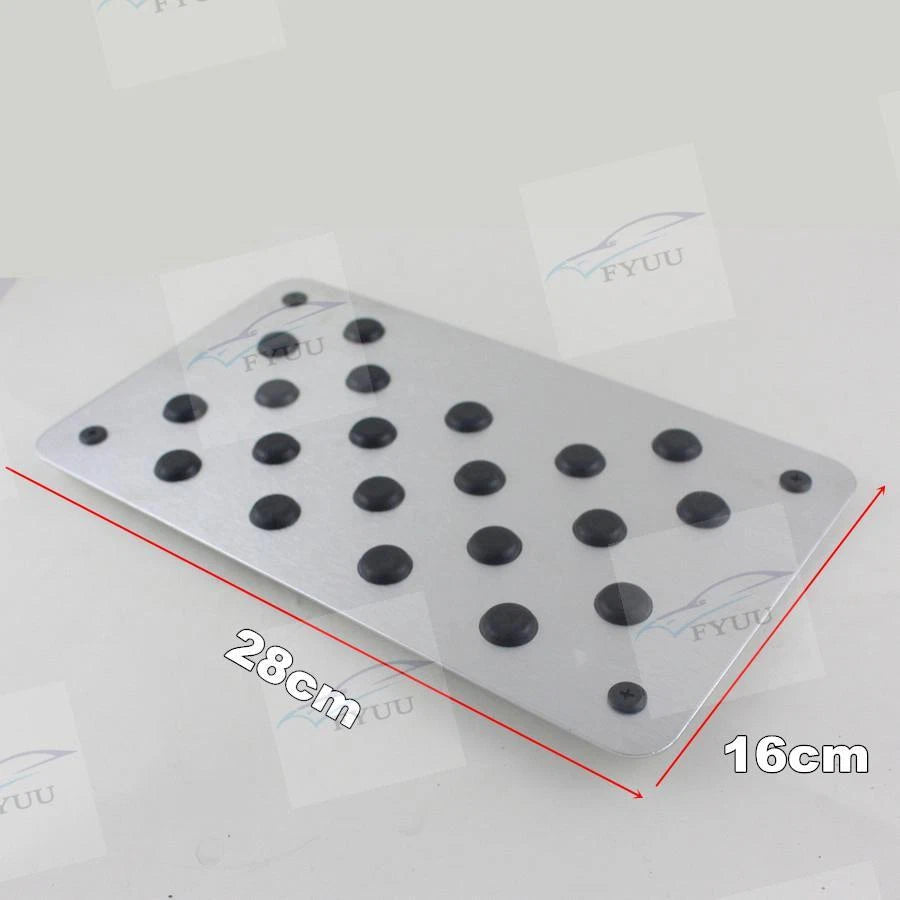 Car Floor Carpet Mat Patch Heel Scuff Plate Foot Rest Pedal Pad for