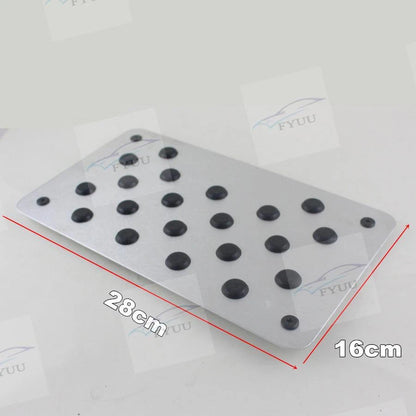 Car Floor Carpet Mat Patch Heel Scuff Plate Foot Rest Pedal Pad for
