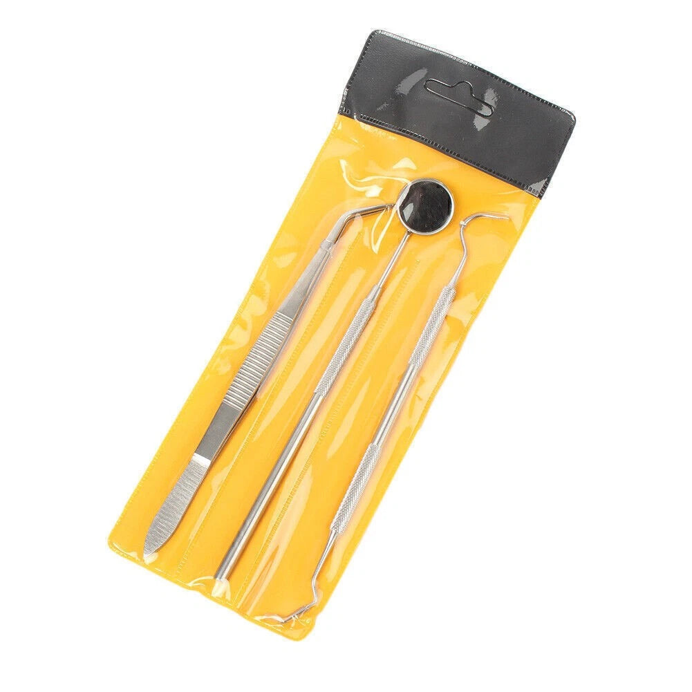Set of 10 Dental Instruments Basic Set with Mirror Explorer Pliers