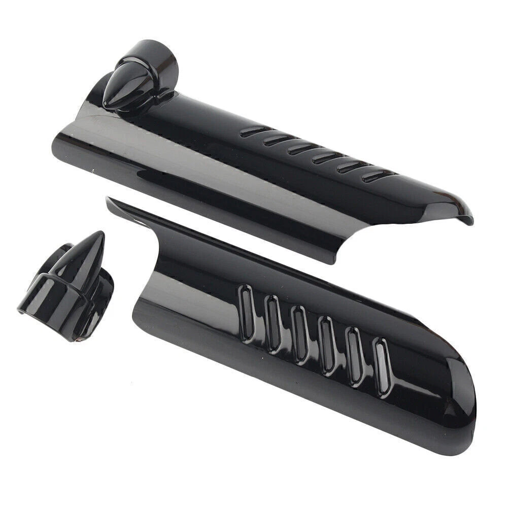 Fork Lower Leg Deflectors Shield Cover Black For Harley Touring FLHT 2000 - 2013