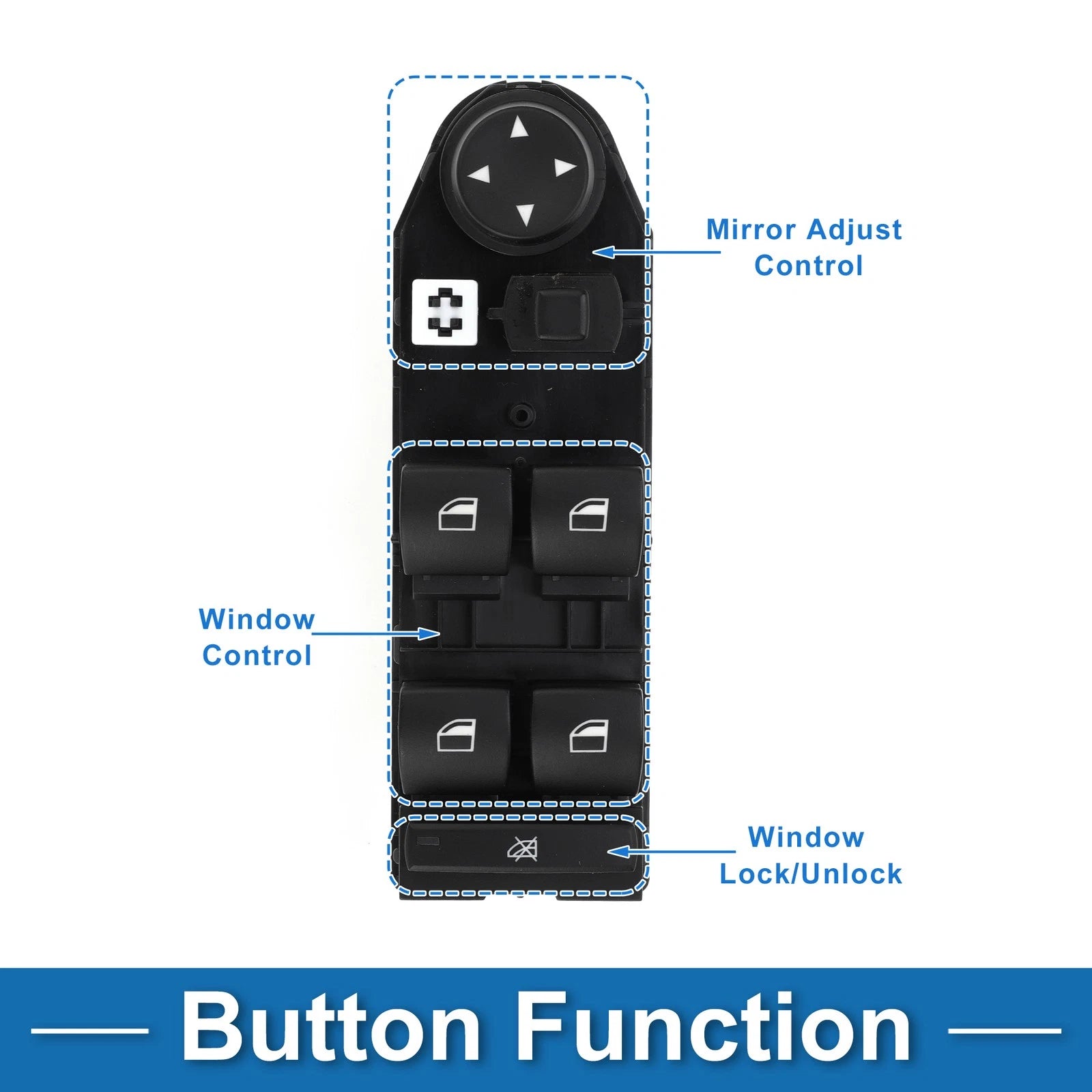Power Window Switch for BMW 525i 2004–2005 Front Left