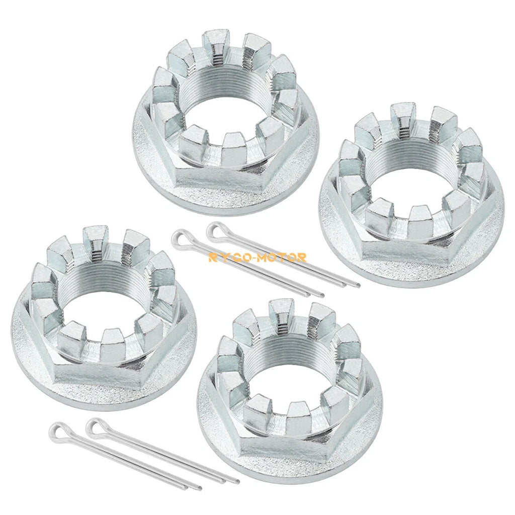 Set of 4 Rear Axle Nuts W/Pin for Honda TRX350 Rancher 350 (2000–2006)