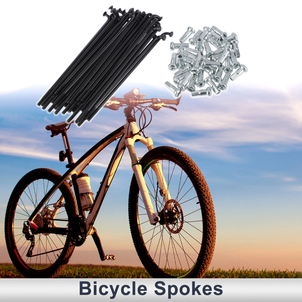 Bicycle Spokes Nipple Set 45 Steel 13G 87mm Universal for Universal (—–—)