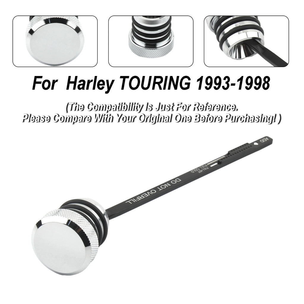 Oil Dipstick Tank Cap Plug 0710-0002 for Harley Touring FLHT FLHS FLTC (1993–1998)