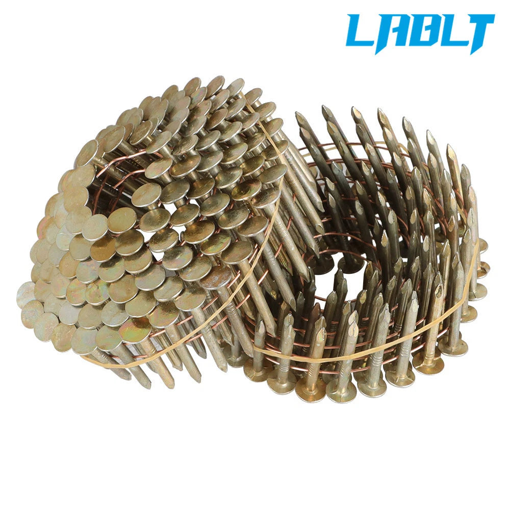 Coil Roofing Nails 7200 Pcs 1-1/4" 15 Degree Galvanized 3/8" Head Diameter