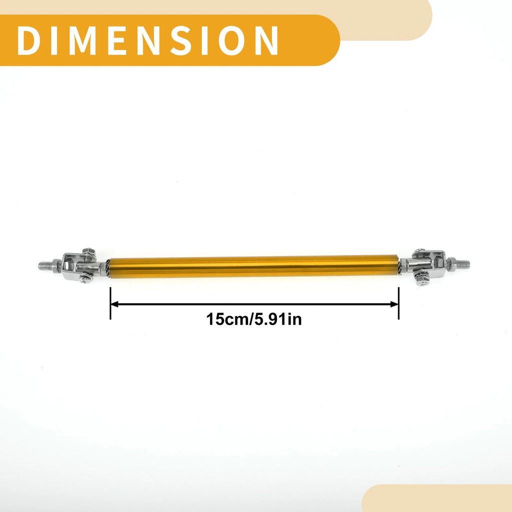 2X Adjustable Front Bumper Lip Splitter Strut Rod Tie for Universal Fit