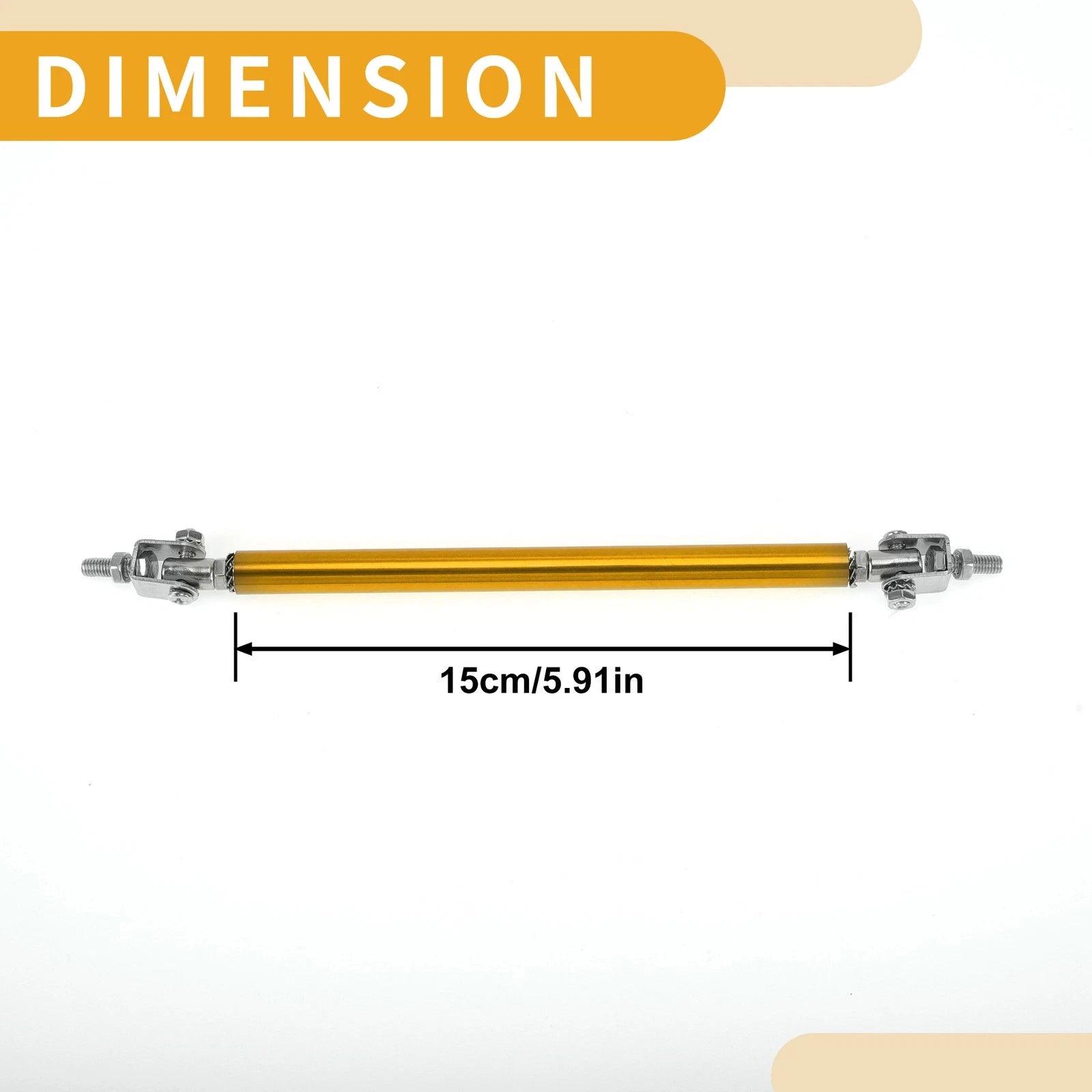 2X Adjustable Front Bumper Lip Splitter Strut Rod Tie for Universal Fit