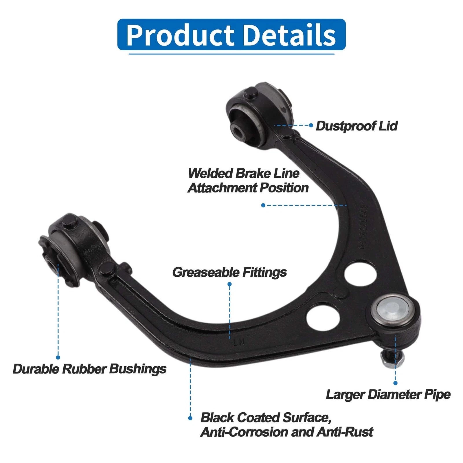 2X Front Upper Control Arms with Ball Joints for Chrysler 300 (RWD)