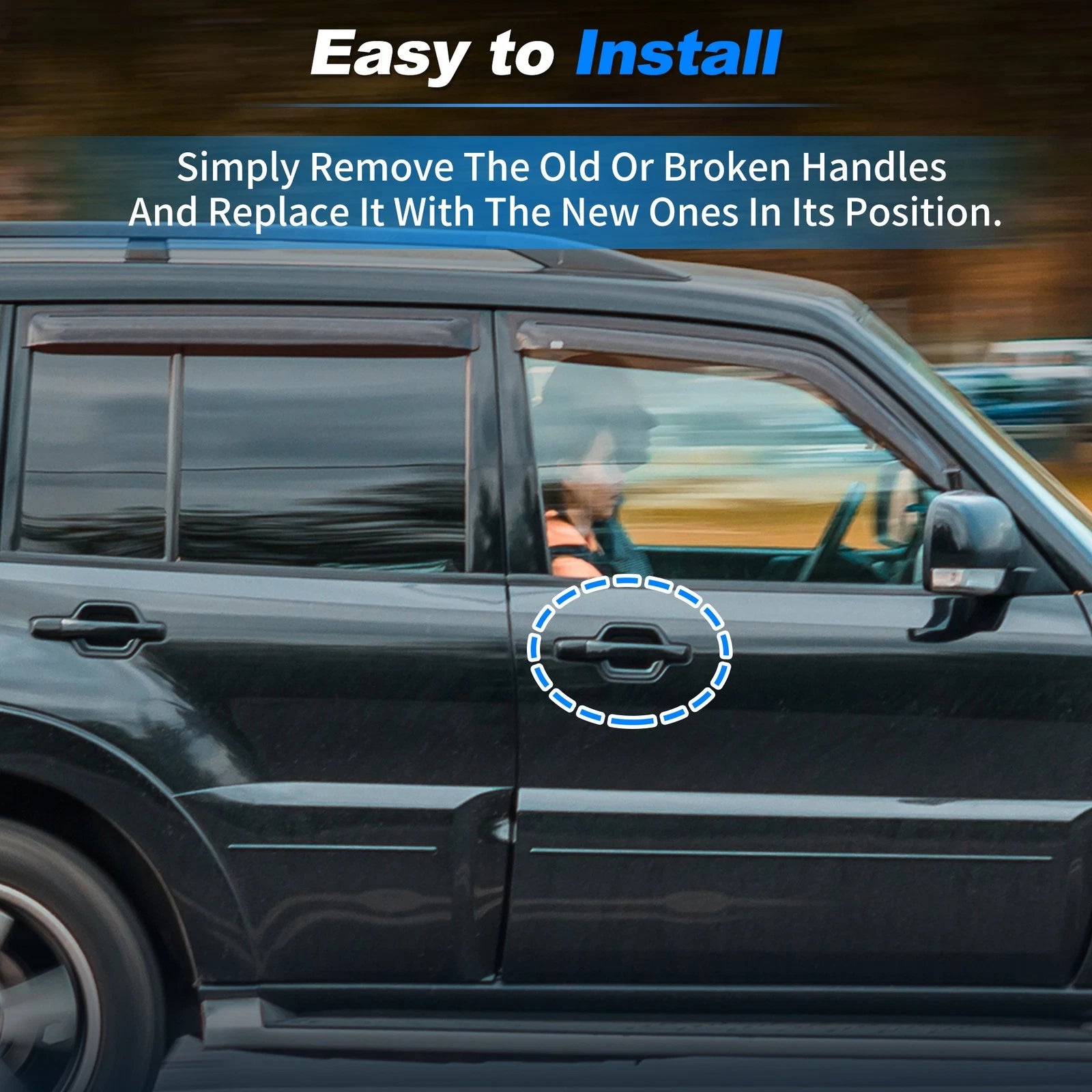 Rear Left Exterior Door Handle Replacement for Mitsubishi Montero (2001–2006)
