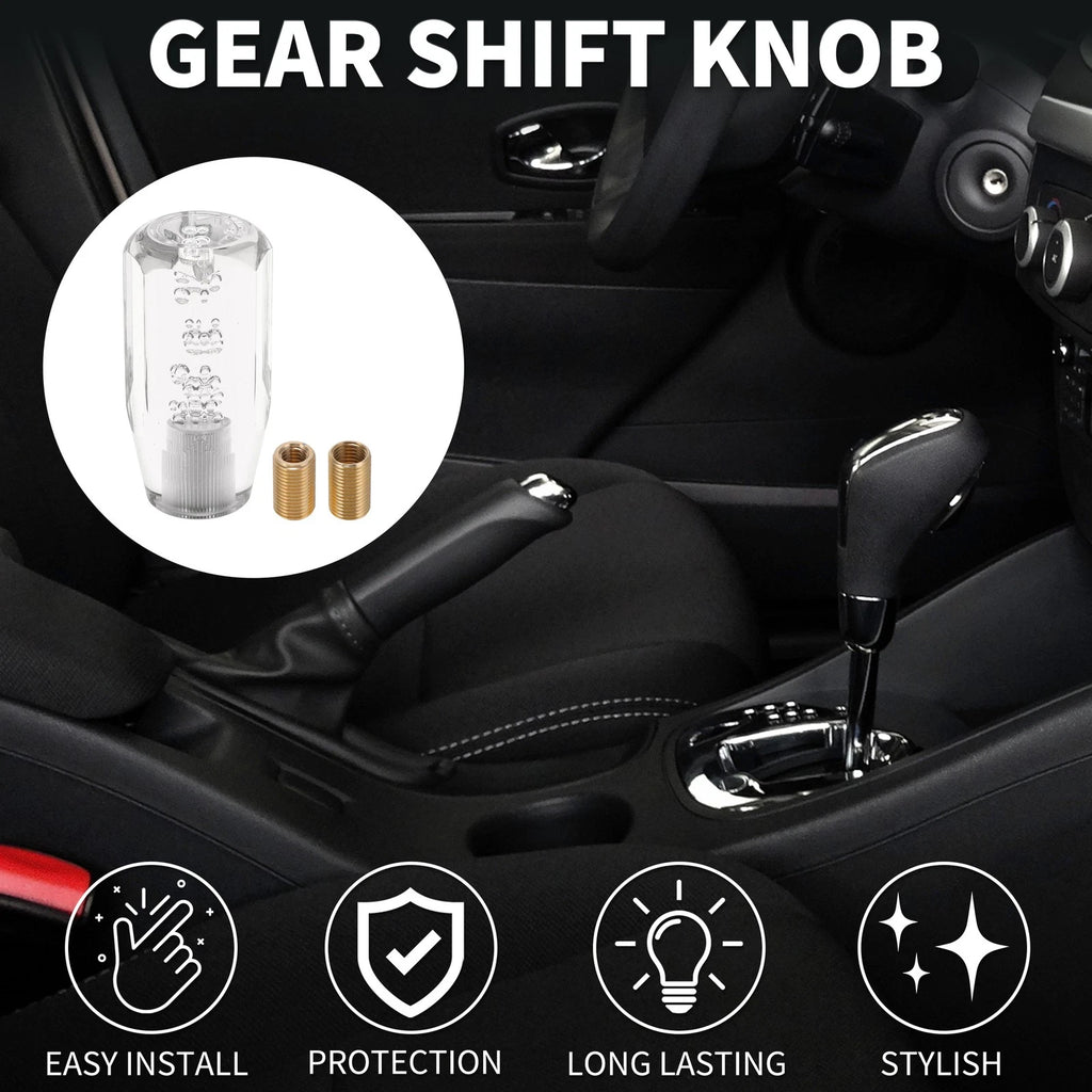 Shift Knob Set of 1 for Universal Vehicles (10cm Octagonal Crystal)