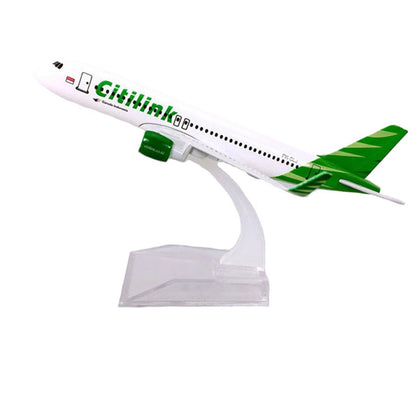 Diecast Alloy Model Plane for Citilink A320 (1:400 Scale)