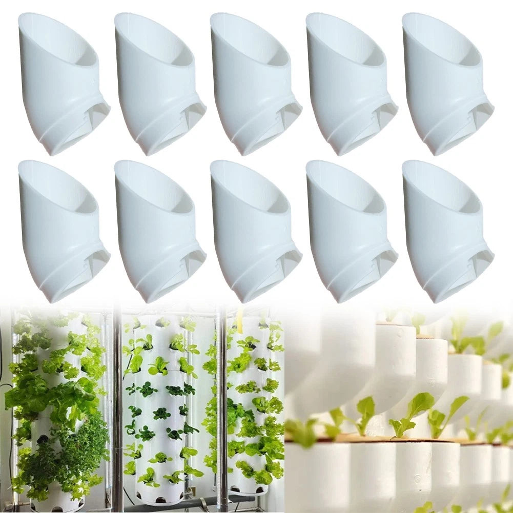 Set of 10 Space Saving PVC Planters for Sustainable Gardening