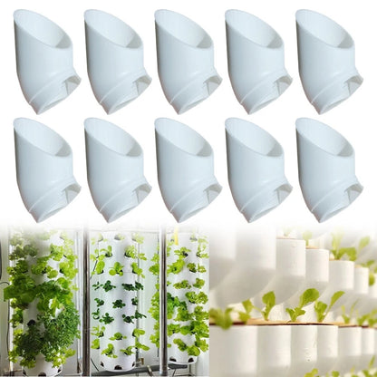 Set of 10 Space Saving PVC Planters for Sustainable Gardening