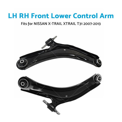 Front L & R Lower Control Arm Kit for Nissan Qashqai X-Trail (2007–2017)