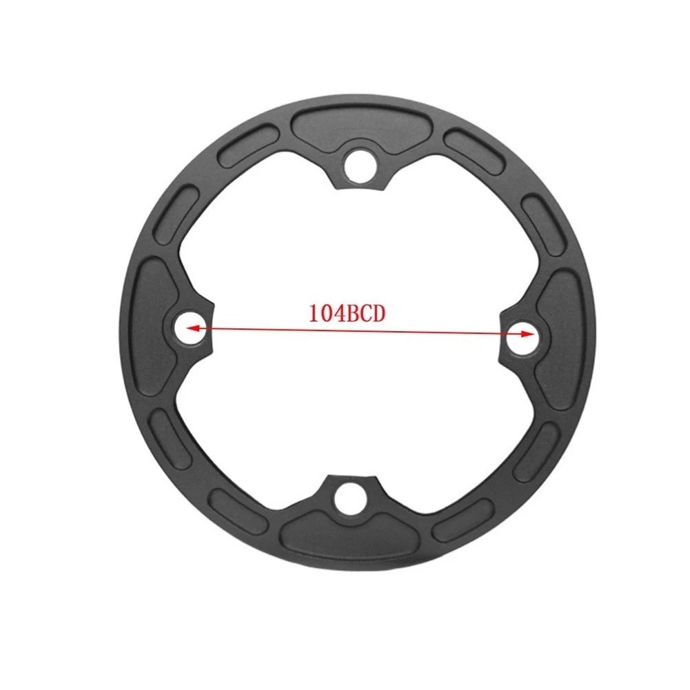 Black Aluminum Chain Guard for Bicycles (104BCD, 30T, 36T)