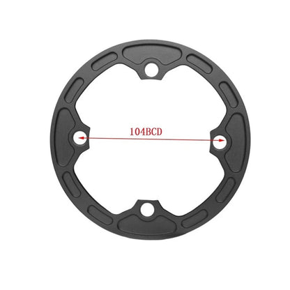 Black Aluminum Chain Guard for Bicycles (104BCD, 30T, 36T)