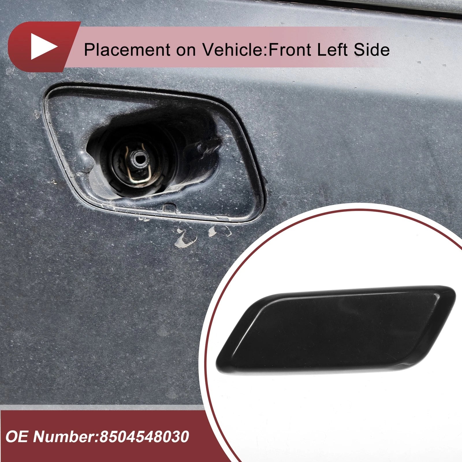 Front Left Washer Nozzle Cover Cap for Lexus RX350 (2012–2014) Unpainted