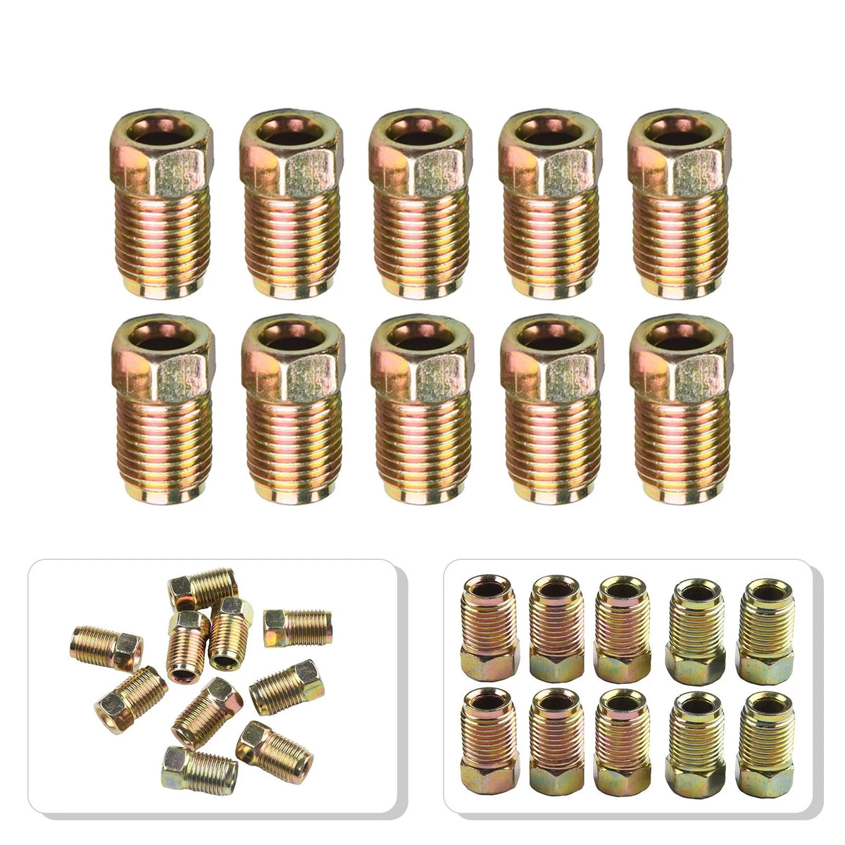 Set of 4 Bronze Tone M10x1.0 Car Nuts for