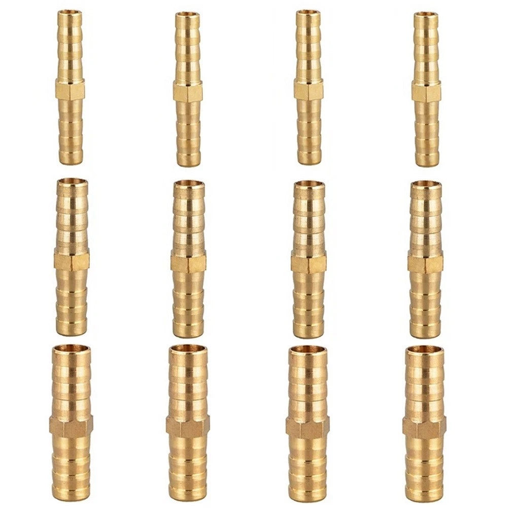 Set of 12 Brass Hose Connectors 6mm 8mm 10mm Straight Barb Reducer Adapter