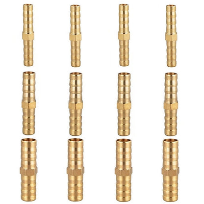 Set of 12 Brass Hose Connectors 6mm 8mm 10mm Straight Barb Reducer Adapter
