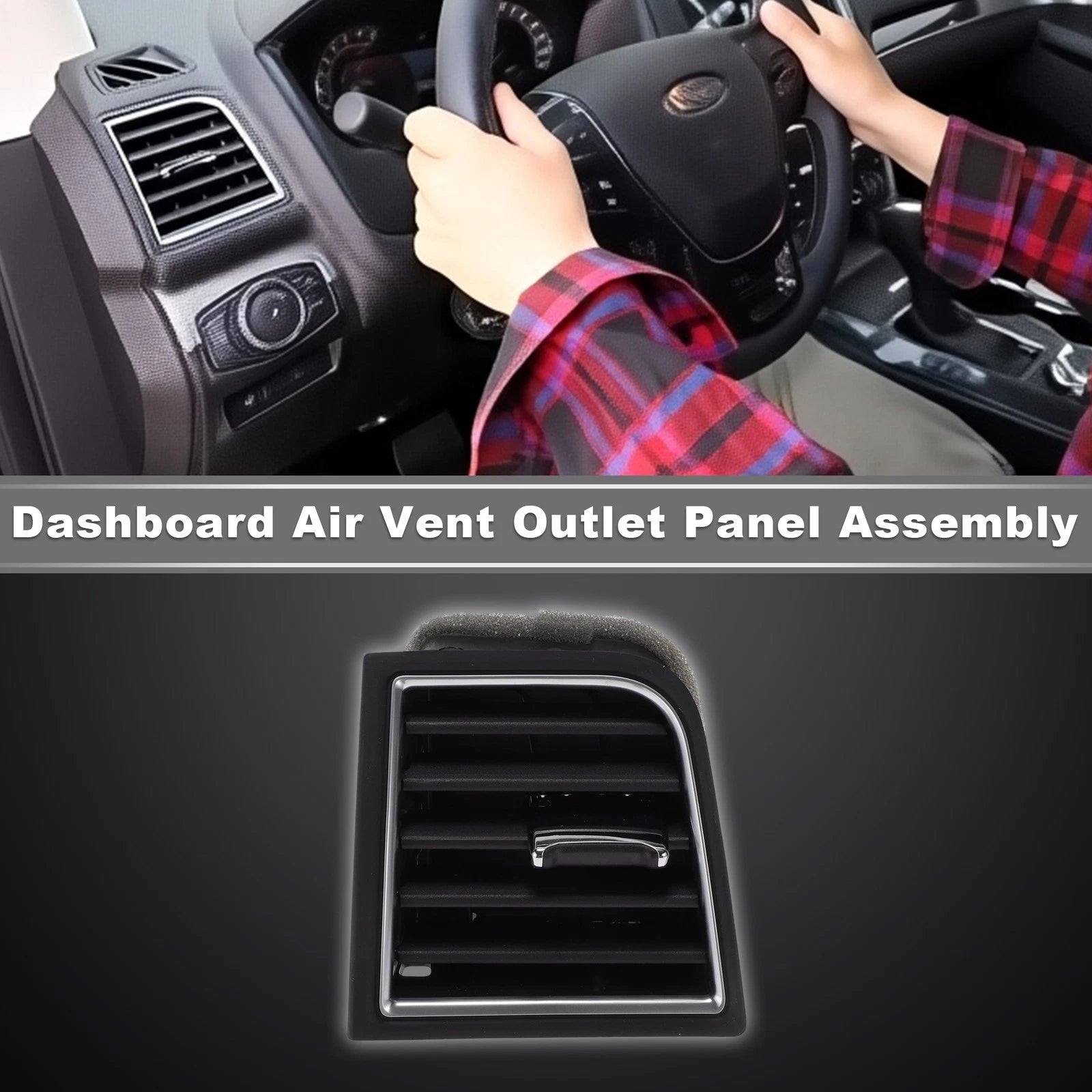 Front Left Center Dash AC Air Vent Panel Replacement for Ford Explorer (2011–2019)