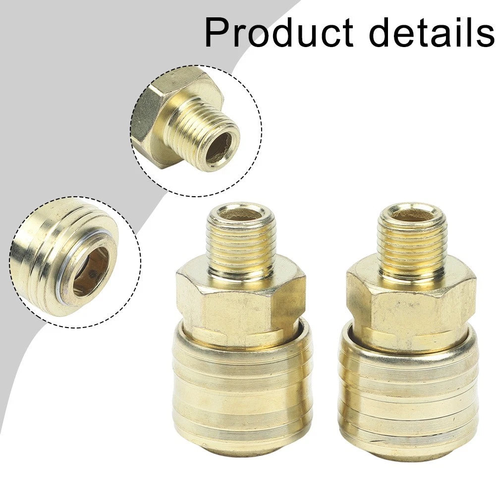 Quick Coupling Brass Coupler One-sided Shut-off Valve for Workshop Use