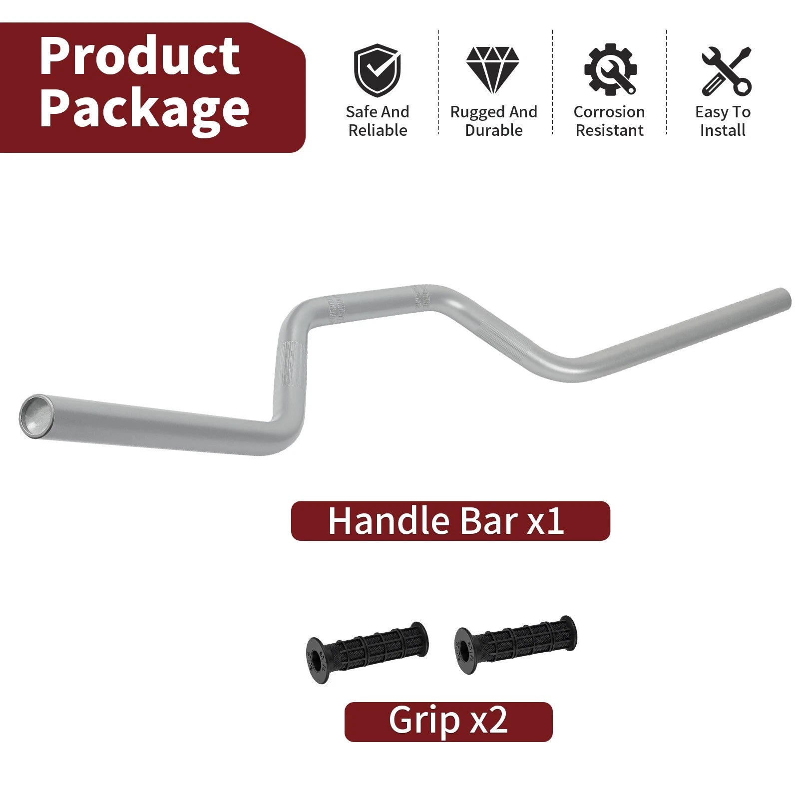 Handle Bar & Grip for Yamaha Raptor 700 700R (2006–2012) 1S3-26111-10-00