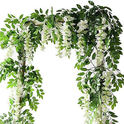 Set of 4 Artificial Wisteria Garlands for Wedding Decorations