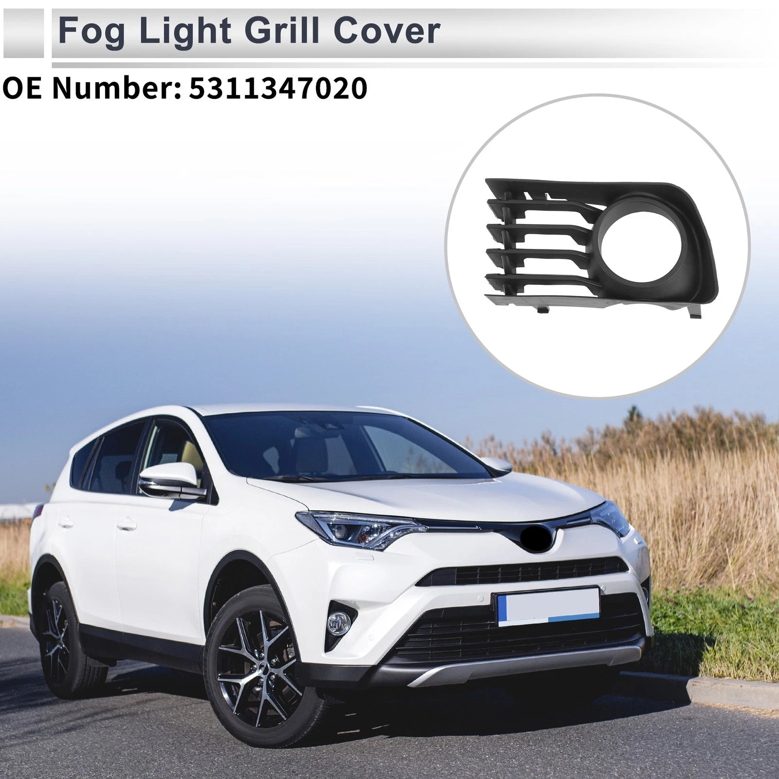 Front Left Fog Light Grill Replacement for Toyota Prius Base (2004–2009)