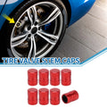 Valve Stem Caps 12x17mm Red Replacement for Car SUV Bike RV (8pcs)