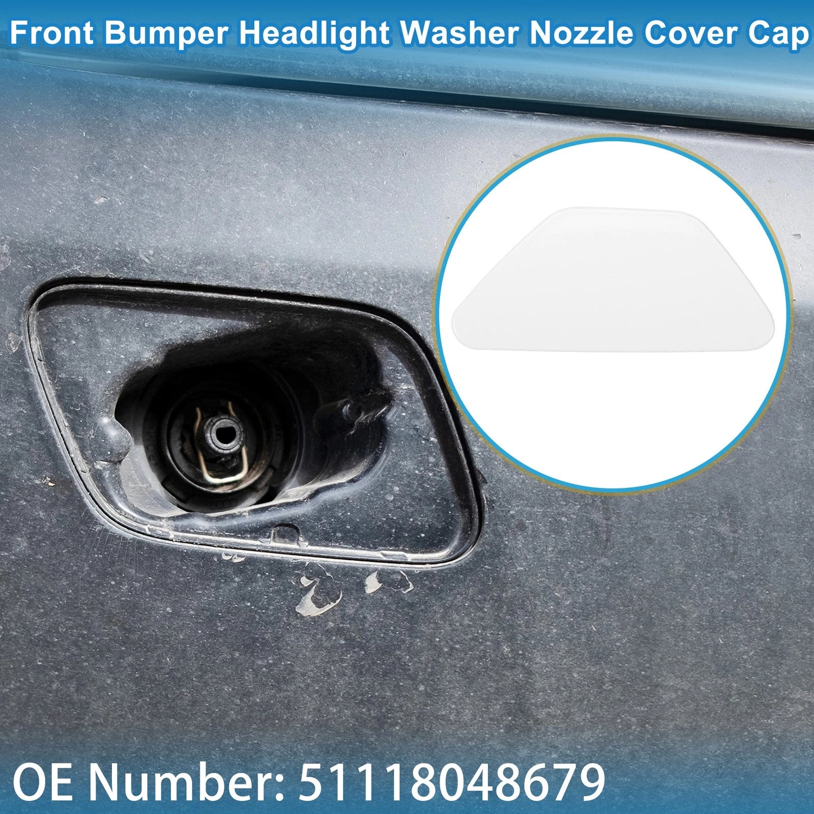 Front Left Washer Nozzle Cover Replacement for BMW 528i (2011–2016)