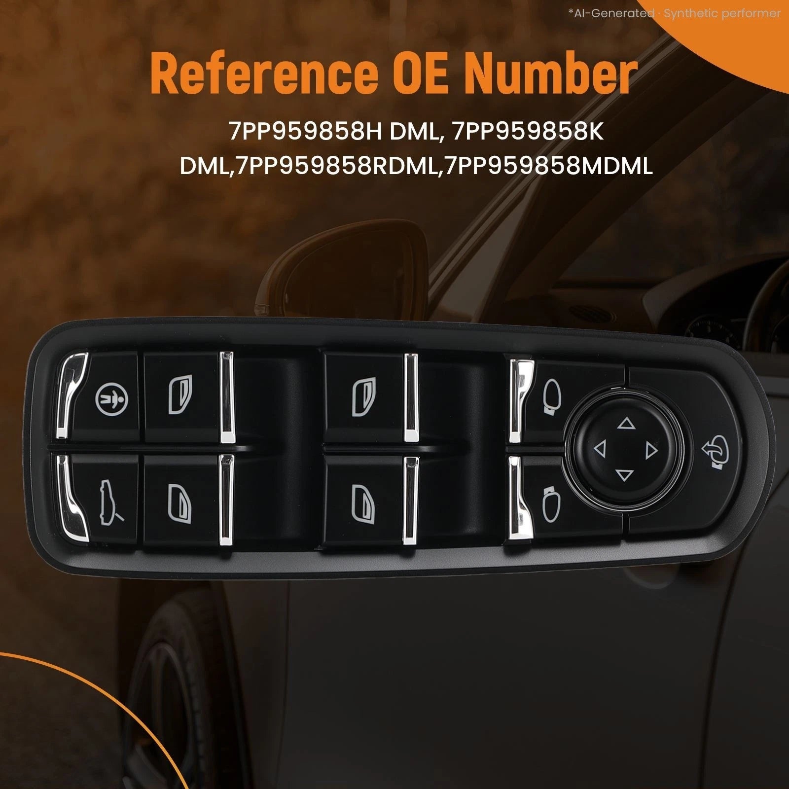 Driver Side Master Window Control Switch for Porsche Panamera (2011–2016) 15PINS