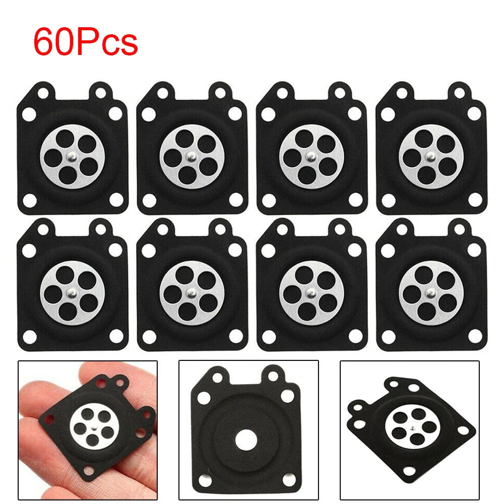 60Pcs Carburetor Metering Diaphragm Repair for Walbro (95-526, 95-526-9)