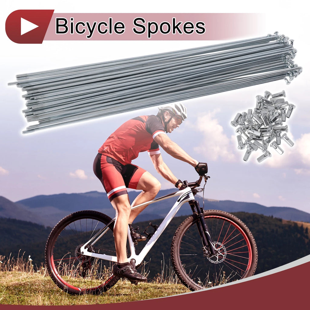 Bicycle Spokes Set 269mm 45 Steel Galvanized for 12G Wheel (36 Pack)