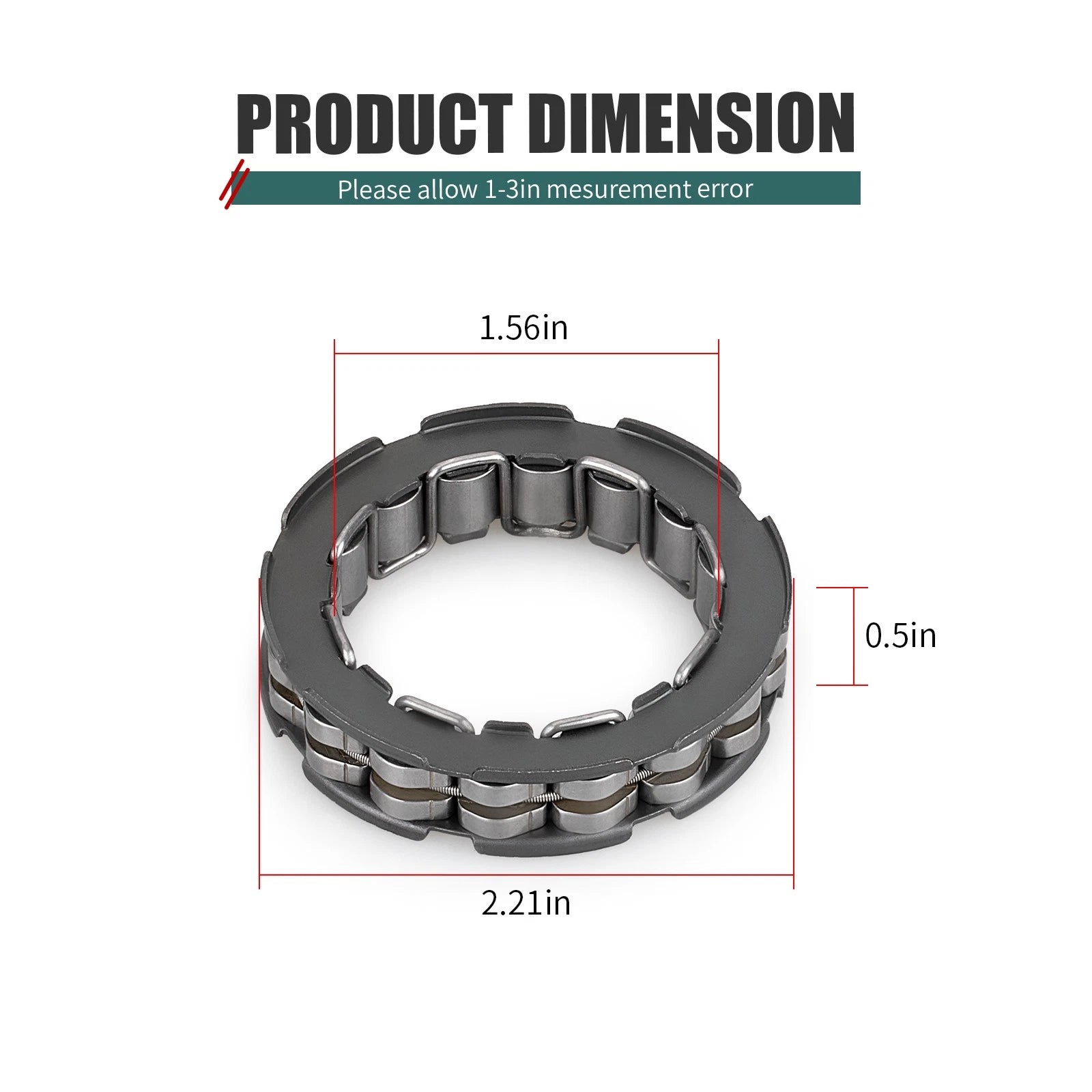 Clutch Hub One Way Bearing 91101-HN2-003 for Honda Rancher 400 420 Rubicon 500 (2000–2023)