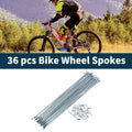 Bicycle Spokes Nipple Set 45 Steel Galvanized 13G 225mm for Universal